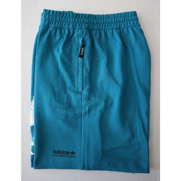 adidas HZ1151 Men's Sz Large Active Teal Adventure Graphic Shorts - Picture 9 of 12